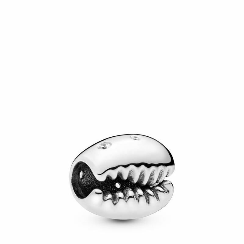 Talismane Pandora Sparkling Coffee Bean Shell Argint (XKvsnVJ6)